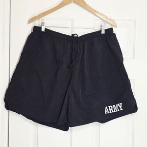 USGI US Army Black Physical Fitness Uniform PFU PT Shorts Trunks XXL